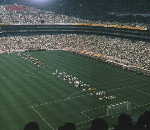 Fussball-Weltmeisterschaft 1970 Eröffnungsfeier im Stadion Azteca in Mexico City. 31.05.1970. HM