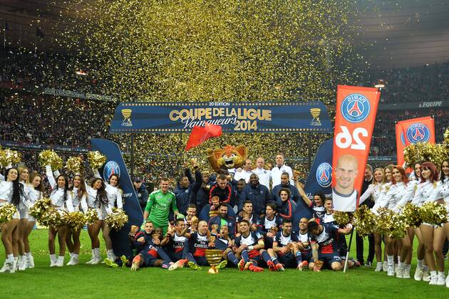 Paris St Germain, Champion Coupe de la Ligue: FOOTBALL : Paris Saint Germain (PSG) - Finale Coupe de la Ligue - 19 04 20144 AnthonyBIBARDFEP 