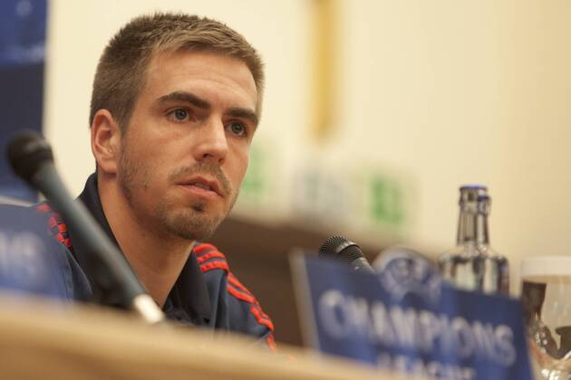 FC Bayern München s Philipp Lahm attends Press Conference at Intercontinental Hotel in Madrid, Spain. April 22, 2014.  (20186921)