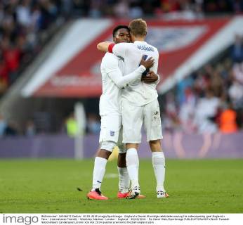 England s Daniel Sturridge celebrates scoring his sides opening goal England v Peru - International Friendly - Wembley Stadium- London - England - 30 05 2014 - Pic David Klein Sportimage EDITORIAL USE ONLY. No use with unauthorised audio, video, data, fixture lists, club league logos or live services. Online in-match use limited to 120 images, no video emulation. No use in betting, games or single club league player publications.