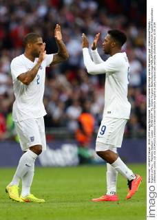 England s Daniel Sturridge scores the opening goal - International Friendly - England vs Peru - Wembley Stadium - London - 30 05 2014 - Pic Charlie Forgham-Bailey Sportimage EDITORIAL USE ONLY. No use with unauthorised audio, video, data, fixture lists, club league logos or live services. Online in-match use limited to 120 images, no video emulation. No use in betting, games or single club league player publications.
