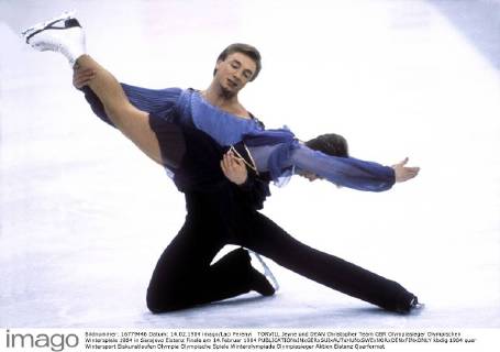 TORVILL Jeyne und DEAN Christopher Team GBR Olympiasieger Olympischen Winterspiele 1984 in Sarajevo Eistanz Finale am 14.Februar 1984 