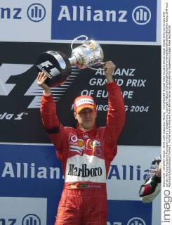 SCHUMACHER Michael Team Scuderia Ferrari Sieger Großer Preis von Europa 2004 auf dem Nürburgring.Sport Motorsport Formel 1 Siegeehrung. Copyright