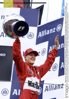 SCHUMACHER Michael Team Scuderia Ferrari Sieger Grand Prix Formel 1 Grosser Preis von San Marino 2002 in Imola am 14. April 2002
