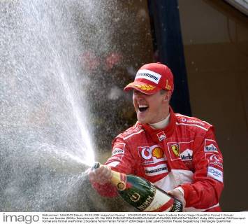 SCHUMACHER Michael Team Scuderia Ferrari Sieger Grand Prix Formel 1 Grosser Preis von Spanien 2004 in Barcelona am 09. Mai 2004
