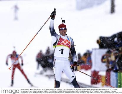 GREIS Michael GER Olympiasieger Biathlon Massenstart der Maenner am 25.02.2006 in Cesana Olympische Winterspiele 2006 in Turin Italien