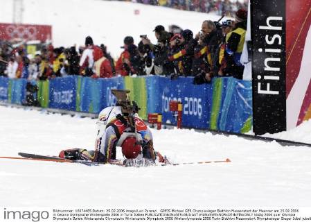 GREIS Michael GER Olympiasieger Biathlon Massenstart der Maenner am 25.02.2006 in Cesana Olympische Winterspiele 2006 in Turin Italien