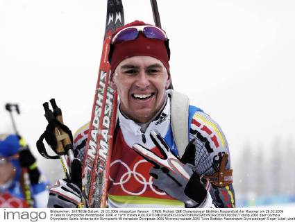 GREIS Michael GER Olympiasieger Biathlon Massenstart der Maenner am 25.02.2006 in Cesana Olympische Winterspiele 2006 in Turin Italien