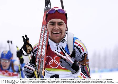GREIS Michael GER Olympiasieger Biathlon Massenstart der Maenner am 25.02.2006 in Cesana Olympische Winterspiele 2006 in Turin Italien