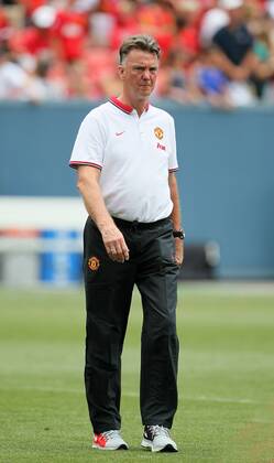 Manchester United s Louis Van Gaal looks on - International Champions Cup 2014 - AS Roma v Manchester United - Sports Authority Field - Denver - USA - 26th July 2014 - Picture David Klein Sportimage EDITORIAL USE ONLY. No use with unauthorised audio, video, data, fixture lists, club league logos or live services. Online in-match use limited to 120 images, no video emulation. No use in betting, games or single club league player publications.