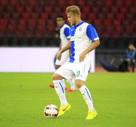 30.07.2014 Zürich Fussball Herren Champions League-Qualifikation Saison 2014 2015 Stadion Letzigrund Grasshopper Club Zürich - OSC Lille Bild zeigt Alexander Merkel (GER) (GC) Aktion Einzelbild Freisteller Foto