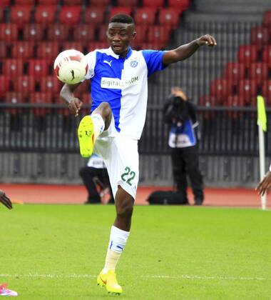 30.07.2014 Zürich Fussball Herren Champions League-Qualifikation Saison 2014 2015 Stadion Letzigrund Grasshopper Club Zürich - OSC Lille Bild zeigt Nathan Sinkala (GC) Einzelbild Freisteller Aktion Foto