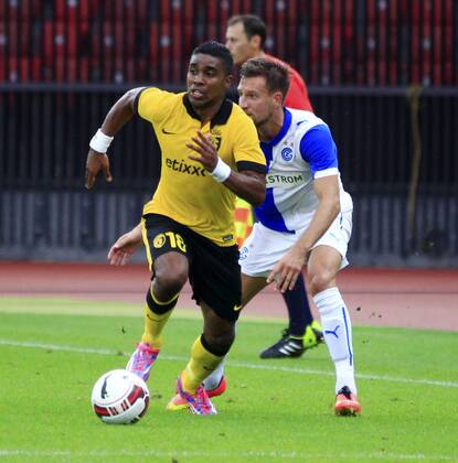 30.07.2014 Zürich Fussball Herren Champions League-Qualifikation Saison 2014 2015 Stadion Letzigrund Grasshopper Club Zürich - OSC Lille Bild zeigt 18 Frank Beria (Lille) Aktion Foto
