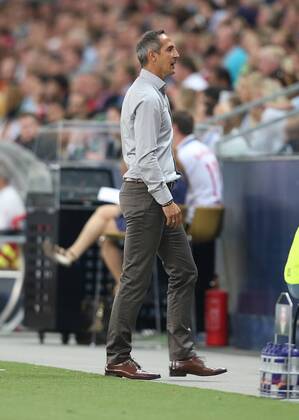SOCCER - CL, RBS vs Qarabag SALZBURG,AUSTRIA,06.AUG.14 - SOCCER - UEFA Champions League, qualifying, Red Bull Salzburg vs Qarabag Agdam FK. Image shows head coach Adi Huetter (RBS).