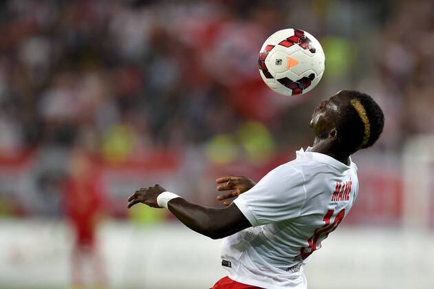 SOCCER - CL, RBS vs Qarabag SALZBURG,AUSTRIA,06.AUG.14 - SOCCER - UEFA Champions League, qualifying, Red Bull Salzburg vs Qarabag Agdam FK. Image shows Sadio Mane (RBS).