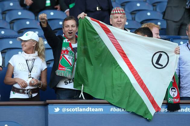 UEFA CHAMPIONS LEAGUE SECOND LEG THIRD ROUND QUALIFICATION MATCH IN EDINBURGH: CELTIC GLASGOW - LEGIA WARSAW ANDRZEJ HALICKI KIBICE LEGII D09R0670