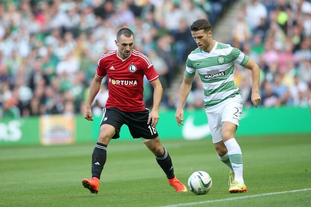 UEFA CHAMPIONS LEAGUE SECOND LEG THIRD ROUND QUALIFICATION MATCH IN EDINBURGH: CELTIC GLASGOW - LEGIA WARSAW MICHAL KUCHARCZYK A MATTHEWS D09R0736
