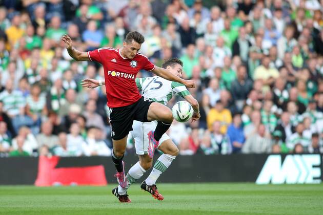 UEFA CHAMPIONS LEAGUE SECOND LEG THIRD ROUND QUALIFICATION MATCH IN EDINBURGH: CELTIC GLASGOW - LEGIA WARSAW MICHAL ZYRO S JOHANSEN D09R0913