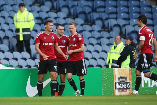 UEFA CHAMPIONS LEAGUE SECOND LEG THIRD ROUND QUALIFICATION MATCH IN EDINBURGH: CELTIC GLASGOW - LEGIA WARSAW MICHAL ZYRO MICHAL KUCHARCZYK ONDREJ DUDA D09R1015