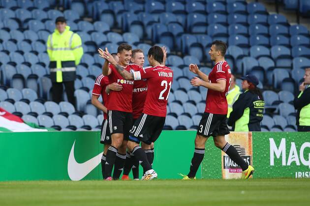 UEFA CHAMPIONS LEAGUE SECOND LEG THIRD ROUND QUALIFICATION MATCH IN EDINBURGH: CELTIC GLASGOW - LEGIA WARSAW MICHAL ZYRO ONDREJ DUDA IVICA VRDOLJAK TOMASZ JODLOWIEC D09R1019