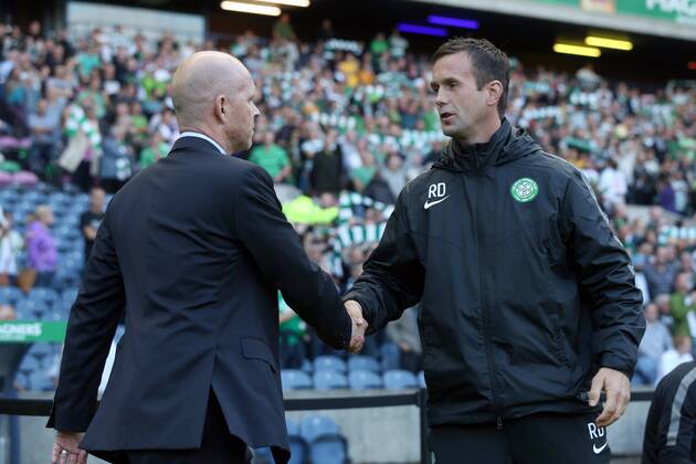 UEFA CHAMPIONS LEAGUE SECOND LEG THIRD ROUND QUALIFICATION MATCH IN EDINBURGH: CELTIC GLASGOW - LEGIA WARSAW HENNING BERG RONNY DEILA GY5Q7906