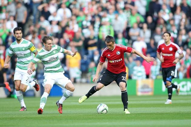 UEFA CHAMPIONS LEAGUE SECOND LEG THIRD ROUND QUALIFICATION MATCH IN EDINBURGH: CELTIC GLASGOW - LEGIA WARSAW S JOHANSEN MIROSLAV RADOVIC D09R0696