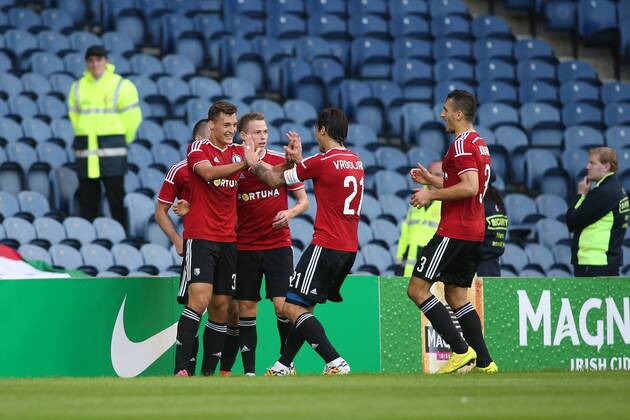 UEFA CHAMPIONS LEAGUE SECOND LEG THIRD ROUND QUALIFICATION MATCH IN EDINBURGH: CELTIC GLASGOW - LEGIA WARSAW MICHAL ZYRO ONDREJ DUDA IVICA VRDOLJAK TOMASZ JODLOWIEC D09R1017