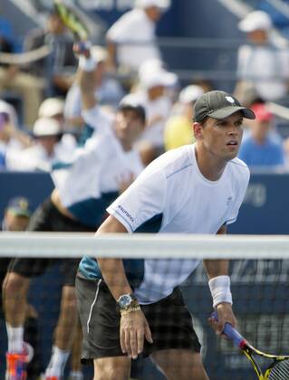 TENNIS - ATP, US Open 2014 NEW YORK CITY,NEW YORK,USA,01.SEP.14 - TENNIS - ATP Tennis Herren World Tour, US Open 2014, Grand Slam, Flushing Meadows, doubles. Image shows Bob and Mike Bryan (USA).