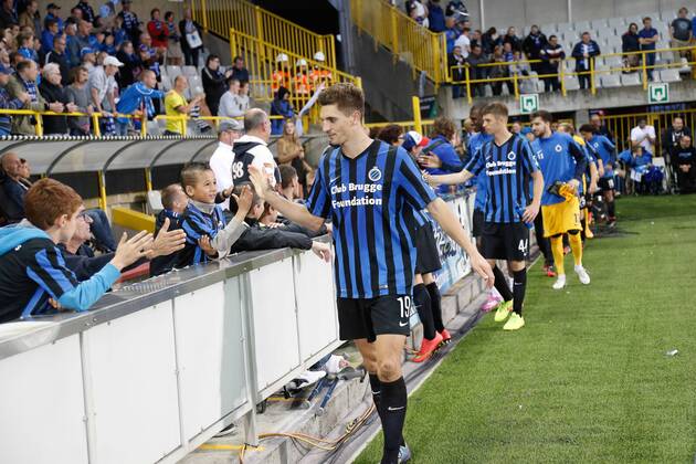 - BRUGGE, BELGIUM: Club s Thomas Meunier pictured after the Jupiler Pro League match between Club Brugge and Kortrijk, in Brugge, Sunday 21 September 2014, on the eighth day of the Belgian soccer championship. BRUNOxFAHY 04320665