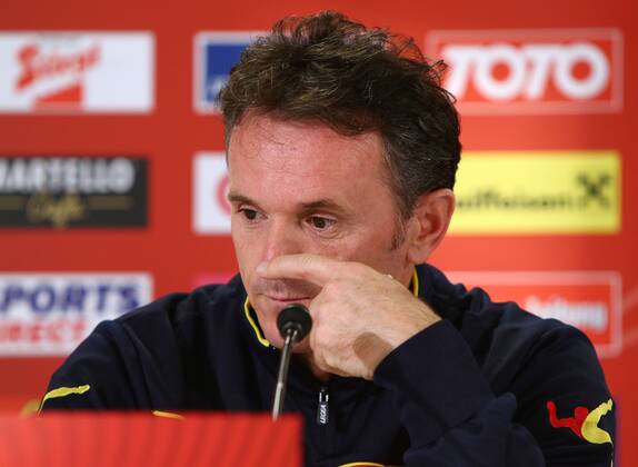 SOCCER - UEFA EURO 2016, qualification, AUT vs MNE, preview VIENNA,AUSTRIA,11.OCT.14 - SOCCER - UEFA European Championship 2016, European Qualifiers, OEFB international match, Austria vs Montenegro, preview, press conference of team MNE. Image shows head coach Marko Vesovic (MNE).
