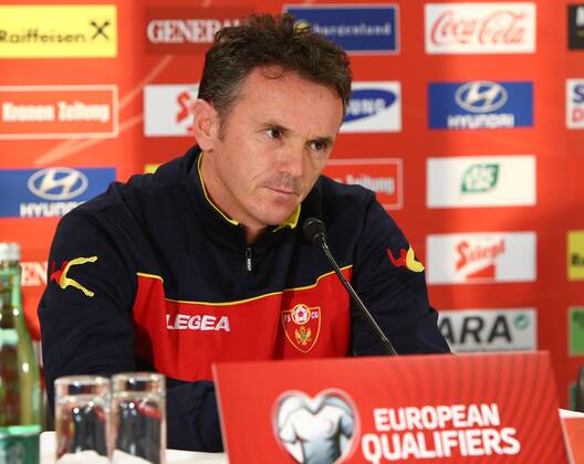 SOCCER - UEFA EURO 2016, qualification, AUT vs MNE, preview VIENNA,AUSTRIA,11.OCT.14 - SOCCER - UEFA European Championship 2016, European Qualifiers, OEFB international match, Austria vs Montenegro, preview, press conference of team MNE. Image shows head coach Marko Vesovic (MNE).
