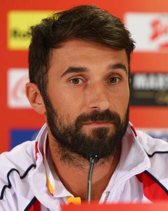 SOCCER - UEFA EURO 2016, qualification, AUT vs MNE, preview VIENNA,AUSTRIA,11.OCT.14 - SOCCER - UEFA European Championship 2016, European Qualifiers, OEFB international match, Austria vs Montenegro, preview, press conference of team MNE. Image shows Mirko Vucinic (MNE).