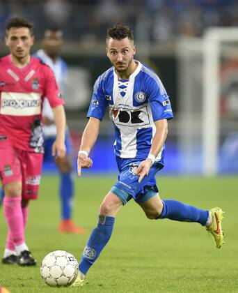 - GENT, BELGIUM: Gent s Danijel Milicevic fights for the ball during the Jupiler Pro League match between AA Gent and Charleroi, in Gent, Saturday 18 October 2014, on day 11 of the Belgian soccer championship. JOHNxTHYS  04484851