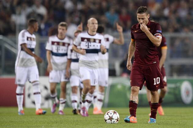 Rom, 21.10.2014 - UEFA Champions League 2014 2015 - AS Rom vs FC Bayern München - Francesco Totti 