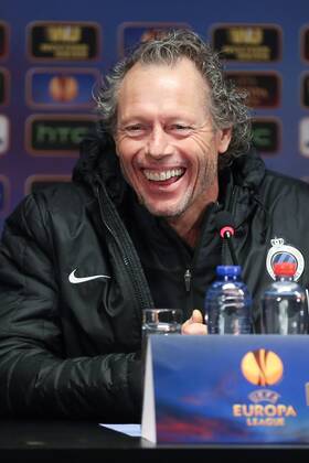 - BRUGGE, BELGIUM: Club s head coach Michel Preud homme laughs at a press conference of Belgian soccer team Club Brugge, Wednesday 22 October 2014, in Brugge. Tomorrow Club Brugge is playing Danish team FC Kobenhavn in the third day of the group stage of the UEFA Europa League competition, in the group B. BRUNOxFAHY 04487040