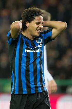 - BRUGGE, BELGIUM: Club s Felipe Gedoz De Conceicao reacts during a game between Belgian soccer team Club Brugge and Danish team FC Kobenhavn, Thursday 23 October 2014, in Brugge stadium. It is the third day of the group stage of the UEFA Europa League competition, in group B. KURTxDESPLENTER  04488495