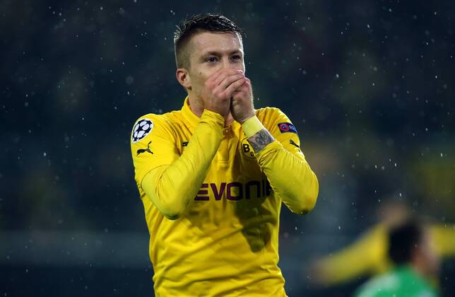 Marco Reus Jubel Freude Emotion nach Tor zum 1:0 BvB Borussia Dortmund - Galatasaray Istanbul Championsleague Gruppenphase 04.11.2014 Fußball Fussball Signal Iduna Park Dortmund Herren Saison 2014 2015