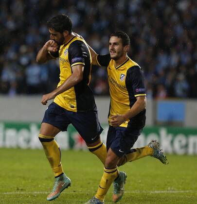 Aktuell Fussball, Champions League, Malmoe FF - Atletico Madrid Malmö FF - Atletico Madrid Raul Garcia celebrates second goal for Atletico. xPABLOGARCIAx 