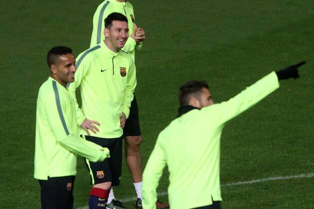 Aktuell Fußball, Champions League, Training FC Barcelona Lionel Messi of Barcelona FC before the game on November 24,2014