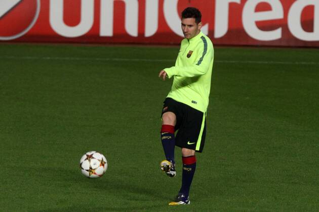 Aktuell Fußball, Champions League, Training FC Barcelona Lionel Messi of Barcelona FC before the game on November 24,2014