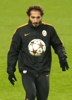 - BRUSSELS, BELGIUM: Galatasaray s Hamit Altintop pictured during a training session of Turkish soccer team Galatasaray, in Brussels, Tuesday 25 November 2014. Tomorrow Galatasaray is playing against Belgian team RSCA Anderlecht on day 5 of the group stage of the UEFA Champions League competition, in group D. VIRGINIExLEFOUR  x04508952x