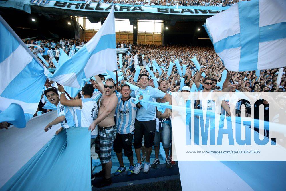 Fans Of Racing Club React Soccer First Division At Presidente Peron Stadium In Avellaneda City Argenti