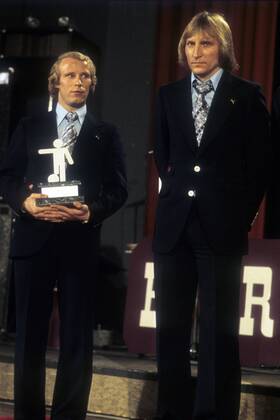 Preisverleihung Sportler des Jahres in Baden-Baden: Berti Vogts (li.) und Wolfgang Kleff