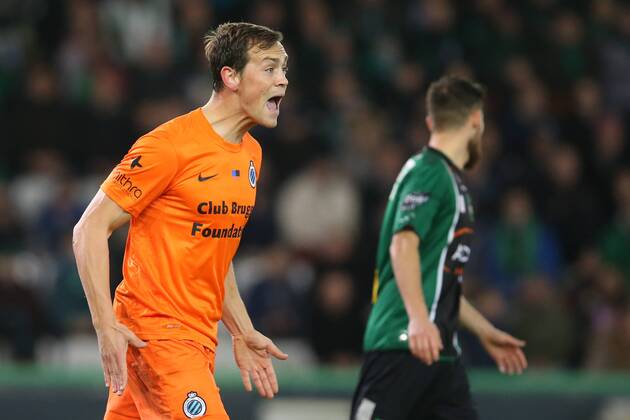 - BRUGGE, BELGIUM: Club s Tom De Sutter reacts during the Jupiler Pro League match between Cercle Brugge and Club Brugge, in Brugge, Sunday 25 January 2015, on day 23 of the Belgian soccer championship. BRUNOxFAHY x04556108x
