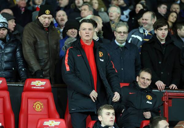 Louis van Gaal manager of Manchester United ManU FA Cup Fourth Round replay - Manchester Utd vs Cambridge Utd - Old Trafford Stadium - Manchester - England - 03rd February 2015 - Picture Simon Bellis Sportimage EDITORIAL USE ONLY. No use with unauthorised audio, video, data, fixture lists, club league logos or live services. Online in-match use limited to 120 images, no video emulation. No use in betting, games or single club league player publications.