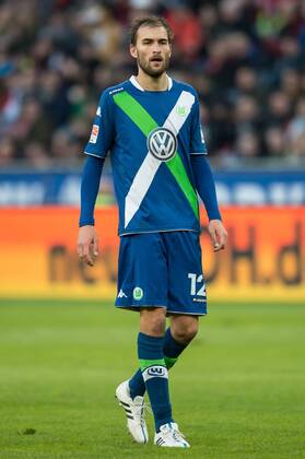 Bas Dost of VFL Wolfsburg during the bundesliga match between Bayer 04 Leverkusen and VfL Wolfsburg at the BayArena on February 14, 2015 in Leverkusen, Germany Bayer 04 Leverkusen v VfL Wolfsburg Bundesliga 2014 2015 xVIxGerritxvanxKeulenxIVx 3541648