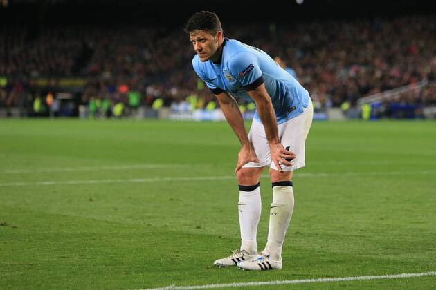 Martin Demichelis of Manchester City - Barcelona vs. Manchester City - UEFA Champion s League - Round of 16, second leg - Nou Camp - Barcelona - 18 03 2015 Pic Philip Oldham Sportimage EDITORIAL USE ONLY. No use with unauthorised audio, video, data, fixture lists, club league logos or live services. Online in-match use limited to 120 images, no video emulation. No use in betting, games or single club league player publications.