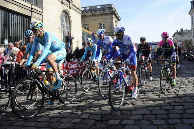 - ROUBAIX, FRANCE: Dutch Lars Boom of Astana Pro Team pictured at the start of the Paris-Roubaix one day cycling race, 253,5 km from Compiegne to the Velodrome in Roubaix, Sunday 12 April 2015. FREDxPORCU  x04603082x