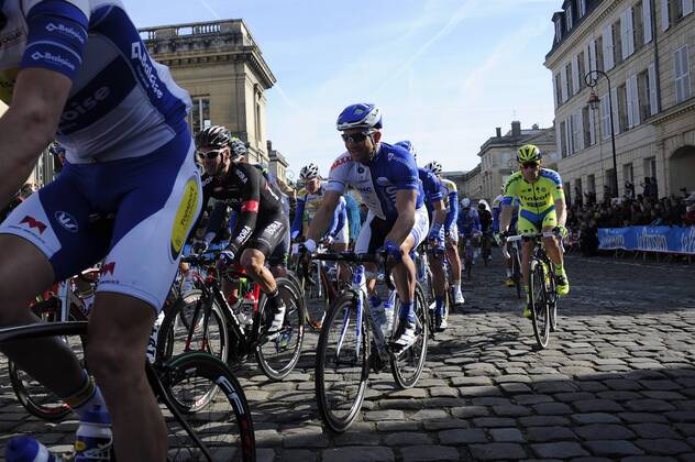 - ROUBAIX, FRANCE: Illustration picture taken at the start of the Paris-Roubaix one day cycling race, 253,5 km from Compiegne to the Velodrome in Roubaix, Sunday 12 April 2015. FREDxPORCU  x04603053x