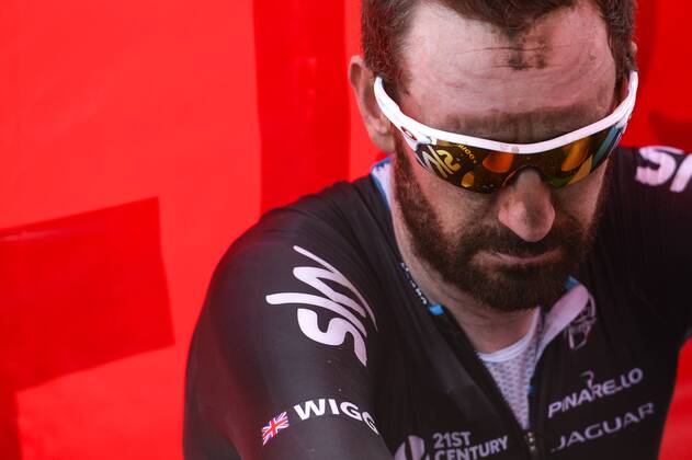 - ROUBAIX, FRANCE: British Bradley Wiggins of Team Sky pictured after the Paris-Roubaix one day cycling race, 253,5 km from Compiegne to the Velodrome in Roubaix, Sunday 12 April 2015. DIRKxWAEM  x04603184x